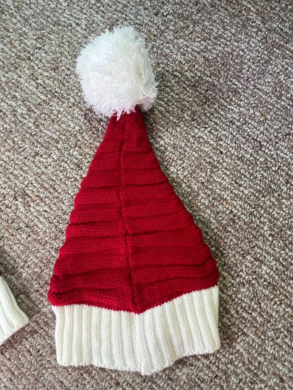 2-Pack Red Santa Hats Knitted Christmas Beanies for Kids - New